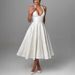 Women's Clothing V Neck Halter Neck Jacquard Dress High End Evening Dress Spring And Summer Temperament Sleeveless Backless Waist Long Dress_ecoleips.com