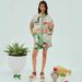 Women's Clothing Fashion Printed Linen Casual Versatile Shirt Cardigan Shorts_ecoleips.com