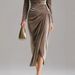 Velvet Vortex – High-Slit Mermaid Dress With Draped Contours For NYC Gallery Openings & Aperitivo_ecoleips.com