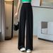 H789 Ice Silk Wide-Leg For Women, Spring And Autumn Thin Chiffon High-Waist Draped Loose Straight-Leg Slimming Casual_ecoleips.com