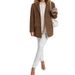 2025s 2025 New Clothing Style Women's Brown Loose Pocket Long Sleeved Suit Jacket Women_ecoleips.com