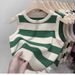 Women's Clothing Summer New Contrast Striped Knitted Vest Female Design Niche Vest Top_ecoleips.com