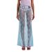 Women's Sheer Hollow Out Long Midi Lace Mesh Skirt Versatile_ecoleips.com