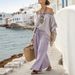 Women's Summer Wide Leg Pants Set Loose Fashion Casual Top And Bottoms Retro Elegant Purple Literary Style Clothing_ecoleips.com