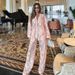 Women's Clothing New Lace See Through Two Piece Suits For Women Fashionable Lapel Shirts And Trousers Suits_ecoleips.com