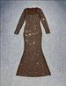 Women's Clothing Heavy Industry Hot Girl Rhinestone Nude See Through Sexy Slim Long Sleeved Dress Long Skirt Banquet Evening Dress_ecoleips.com