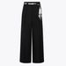 A Brand's 25 Autumn/winter Design Silk Scarf Casual Trousers, Loose Straight Black Wide-leg Drapey Long Pants_ecoleips.com