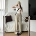 Lyocell Tencel Jeans For Women 2026 Summer New Drawstring Loose Fit Draped Ice Silk Casual Wide-Leg Straight Pants_ecoleips.com