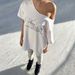 Summer Women's Off-Shoulder T-Shirt Letter Print American Street Style Loose Fit Short Sleeve Top_ecoleips.com