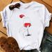 European And American Cross-border Foreign Trade Wholesale Clothing, Wine Glass Pattern Round Neck Plus Size_ecoleips.com
