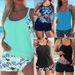 Women's Floral Tankini Swimsuit Set With Shorts, Modest Two-Piece Swimwear For Beach & Pool_ecoleips.com