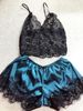 Sexy Lingerie Lace Split Three Point Sexy Suspenders See Through Pajamas And Pants Sets_ecoleips.com