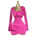 Women's Elegant Bodycon Dress Style Long Sleeved High Waist Floral Decoration Fashion_ecoleips.com
