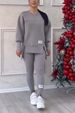 Women's Clothing Irregular Long Sleeved Sweatshirt Leggings Suit Casual Long Sleeve Hoodie Leggings Set Solid Color, Comfort Fit, Plus Size Available_ecoleips.com