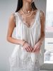 Sexy Lace Patchwork Sleeveless V-neck Top Spring And Summer Women's Elegant Solid Hollow Embroidery Design Soft Cool Casual Vest_ecoleips.com