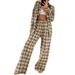 European And American Autumn New Cotton Plaid Sleeve Long Pants Loose Wearable Pajama Set Cross-Border Homewear For_ecoleips.com