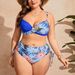 European And American Plus-size Women, Sexy Two-piece Bikini, High-waisted, Cross-border Foreign Trade Swimwear_ecoleips.com