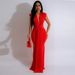 Women's Clothing Sexy Dress With Solid Color_ecoleips.com