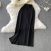 Women's Clothing European Style Beaded Round Neck T-Shirt Cinched Waist Flared Skirt Slimming Silhouette All Day Wear Sophisticated Pant Sets_ecoleips.com