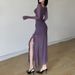 2023 European And American Style Autumn New Women's Solid Color Slim-Fit High-Waisted Fashion Square-Neck_ecoleips.com