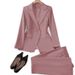 Women's Clothing Spring Red Suit Jacket Women's New Professional Temperament Commuter Small Fashion Suit Set_ecoleips.com