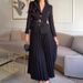 Women's Clothing Solid Color Temperament Lapel Suit Pleated Skirt Suit_ecoleips.com