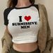 New Y2K European And American Style Letter-printed Crop Top For Summer, Round Neck Pullover, Slim Fit, Raglan Sleeve_ecoleips.com