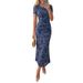 Cross-border 2026 New European And American Women's Summer Floral Slim-Fit Elegant Short-Sleeve Mesh Dress_ecoleips.com