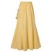 K Women's Plaid Mermaid Half Skirt With Ruffled Edges, Irregular Hem, High Waist, Casual Umbrella Wrapped Long Skirt_ecoleips.com