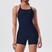 Women's Back Bodycon Yoga Suit Sporty Casual Hip Lifting One Piece_ecoleips.com