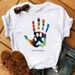 European American Cross-border Foreign Trade Wholesale Clothing Peace And Love Animal Paw Print Round Neck Plus Size_ecoleips.com