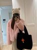 Women’s Velvet Mink Fur Short Coat – Luxe Pearl-Button Jacket | Plush & Eco-Friendly Faux Fur Outerwear For Winter_ecoleips.com