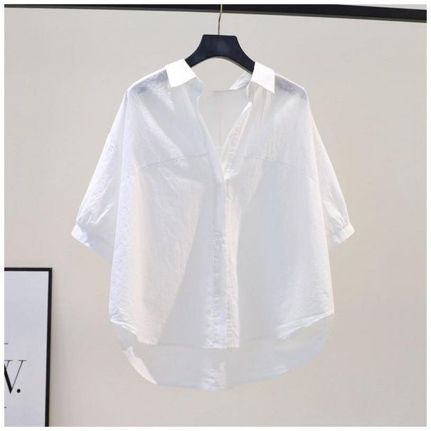Women's Clothing Summer New Style Lapel Loose Slim Lazy Style_ecoleips.com