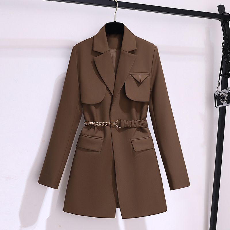 New Tops, Korean-style Chic Coffee-colored Blazer For Women, Spring And Autumn Suit Jacket_ecoleips.com