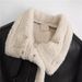 Women's Fleece-Lined Faux Leather Jacket - Winter Warm Short Coat With Lapel Collar, Casual Outerwear For Fall And Winter_ecoleips.com