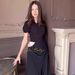 Elegant Short-Sleeve Mermaid Maxi Dress – Flowy Poly-Cotton Blend Dress With Princess Silhouette (S-Xxl, 4 Soft Colors, Wrinkle-Resistant)_ecoleips.com