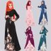 New Cross-border Middle Eastern Arab Turkish Pullover Slim-fit Long Dress, Elegant Mid-length Printed Tie Dress_ecoleips.com