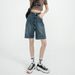 Women's Clothing High Waist Loose Shorts Spring And Summer Straight Wide Leg Trend Ins Japanese Style 5 Point Shorts_ecoleips.com