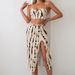 Women's Clothing Swim Sets Bikini Three Piece Set Printed Long Skirt Split Swimsuit_ecoleips.com