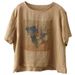 A Casual, Commuting-Style Short-Sleeved Top With A Hong Kong-Inspired Design; Made Of Comfortable Cotton-Linen Fabric Fo_ecoleips.com