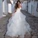 2025 New Spring Style Flowing Tulle Wedding Dress Strapless Waist Cinching Dreamy Floor Length Gown for Brides_ecoleips.com