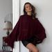 Women's Brown Ruffled Chiffon Top High End Lace Stand Collar Shirt For Spring Commuting_ecoleips.com
