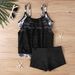 Women's Floral Print Bikini Set With Skirt - Plus Size Swimwear, Soft Polyester & Cotton Lining, Adjustable Coverage For Beach & Pool_ecoleips.com