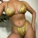 European And American Hot-Selling Halter Neck Gold Stamping Craft Back Tie Solid Color Sexy Bikini Dy2420_ecoleips.com
