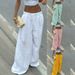 Women's Solid Color Slimming Long Pants 2026 New Summer Thin Casual Loose Fit Bottoms for Foreign Trade_ecoleips.com