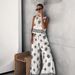 Fashion Casual Sexy Linen Vest Wide Leg Pants Suit_ecoleips.com