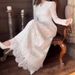 Elegant Lace Embroidery Hollow Evening Dress Lady Fashion High Waist Slim Long Dress Sexy V-neck Long Sleeve Solid Banquet Dress_ecoleips.com