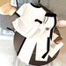 Women's Clothing Women's Trendy Black And White Color Block Letter Print Set Summer Fashion Personalized Clothing_ecoleips.com