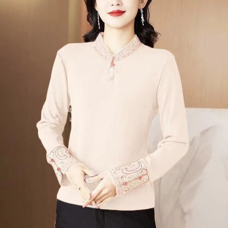 This Knotted, Retro-Style T-Shirt Embodies A New Chinese Aesthetic. It's Designed For Women In Autumn And Winter, Offeri_ecoleips.com