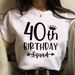 40 Ans 40th Years Birthday T Shirt Women Y2K Japanese Tee Female Graphic Comic Clothing_ecoleips.com